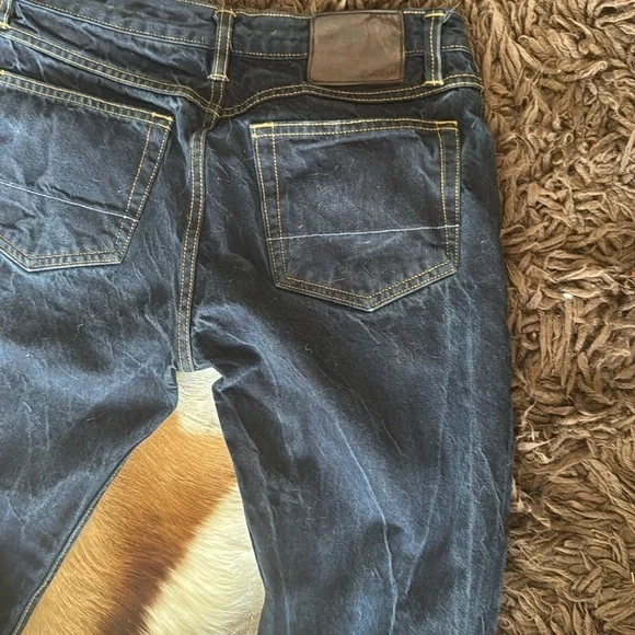 Gustin California Slim Selvedge Button FlyDenim Jeans Straight slim fit size 33